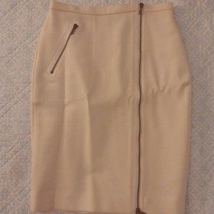 J. Crew Cream Cream/Ivory Wool Pencil Skirt